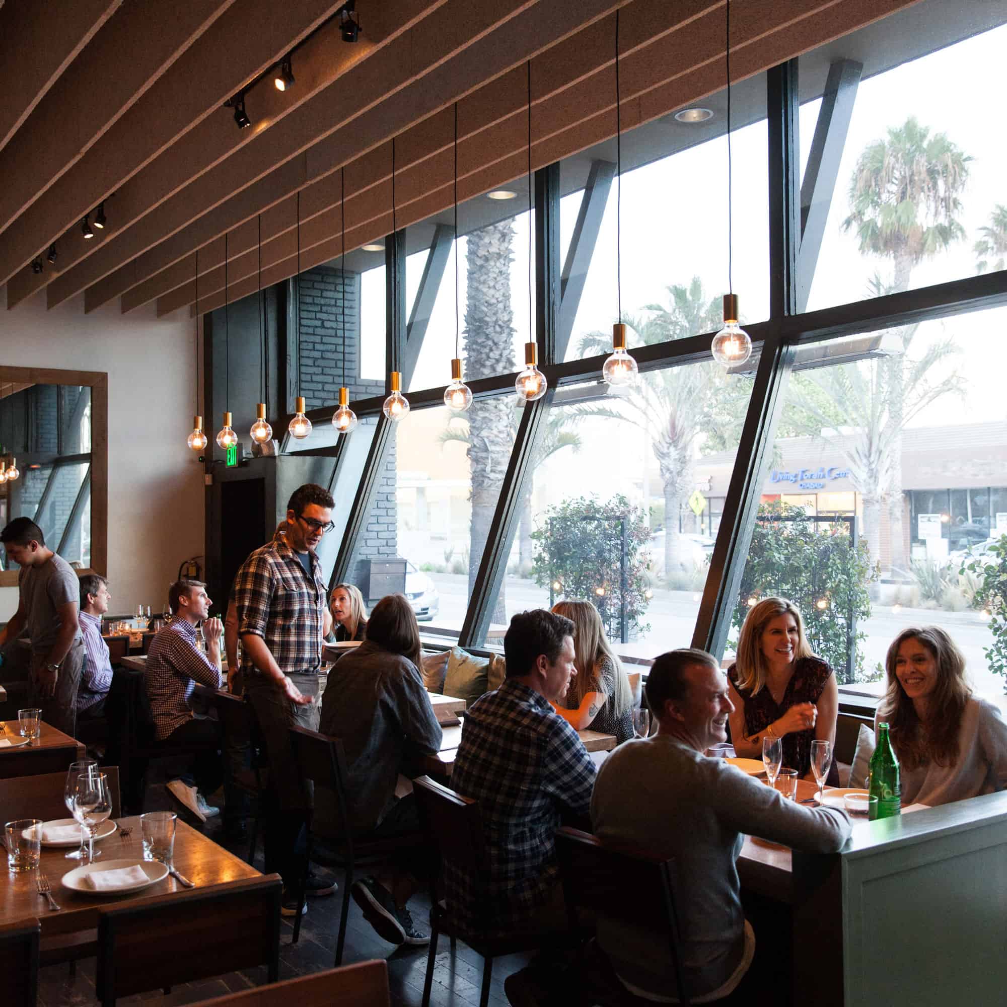 Customers Dining Inside Rustic Canyon